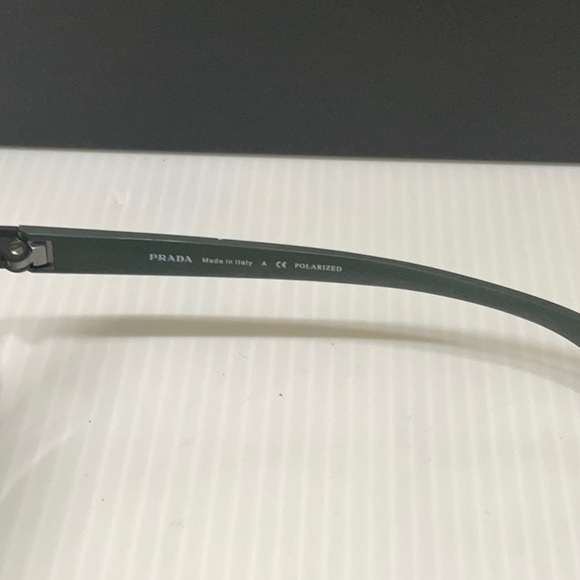 Prada men polarized lenses aviator style sunglasses sps 55Q made in Italy - Picture 4 of 8